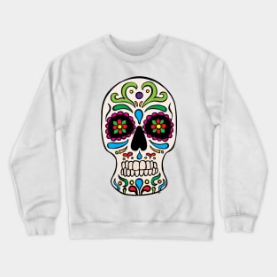 Sugar Skull - White Crewneck Sweatshirt